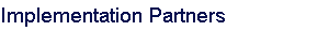 Implementation Partners